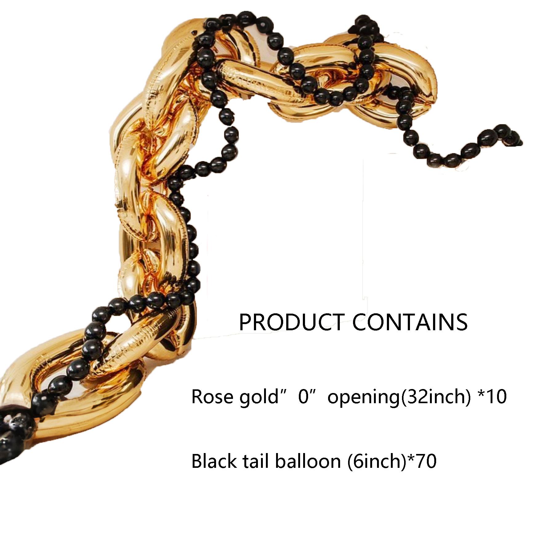 

80 шт., черное золото, латексная цепочка для воздушных шаров, выпускной вечерние, для взрослых и детей, украшения для дня рождения, детский душ, товары для дома