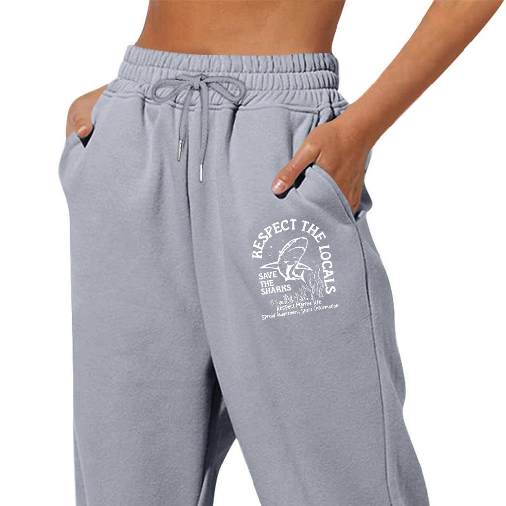 Women's Winter Sweatpants Solid Color Casual Pants Women's Fleece Sweatpants Wide Leg Straight Pants