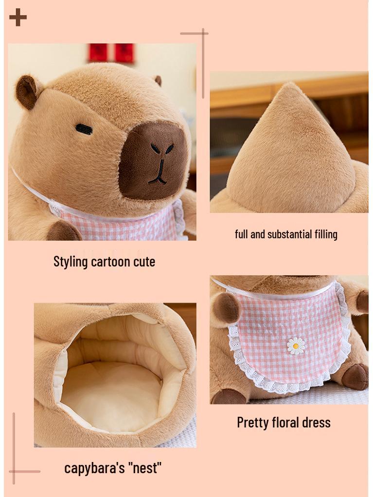 Adorable Capybara Nesting Doll Plush Toy - Detachable, Creative Rag Doll Gift for Boys and Girls