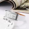 Moderne Herren Damen Uhr Kreativ Doppeltes Zifferblatt Quarz Leder Rechteckige Armbanduhr für Herren Elegante Minimalistische Partneruhr Geschenk