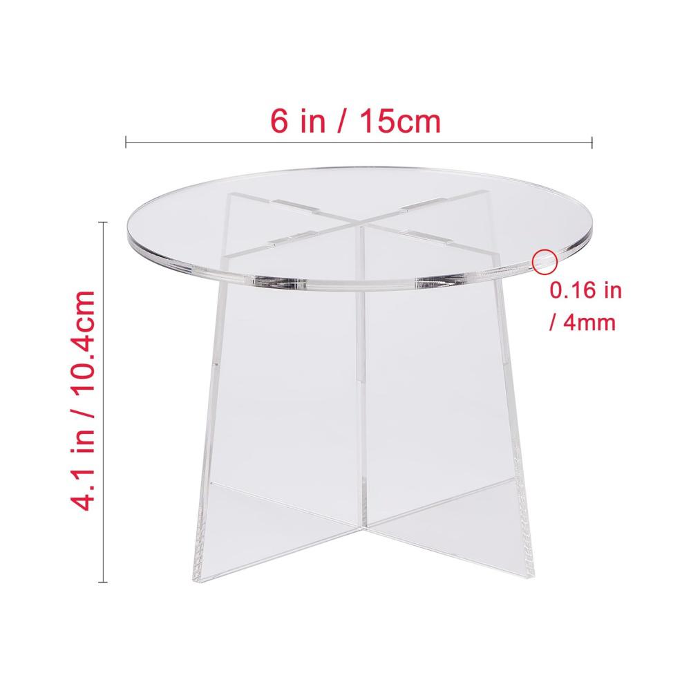 2 Pack Clear Acrylic Plant Stand Indoor Multifunctional Display Stand Modern Home Room Decor Stand