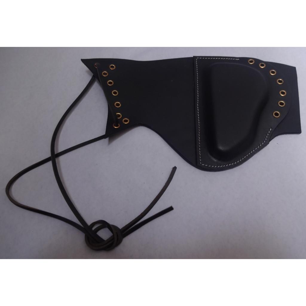 WWII U.S. Garand Leather Sniper Rifle Cheek Pad Black - Reproduction WW-MU76-FSNE