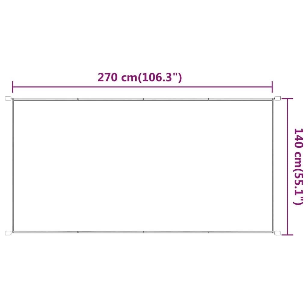 Vidaxl Vertical Awning, Anthracite, 140X270 Cm, Oxford Fabric