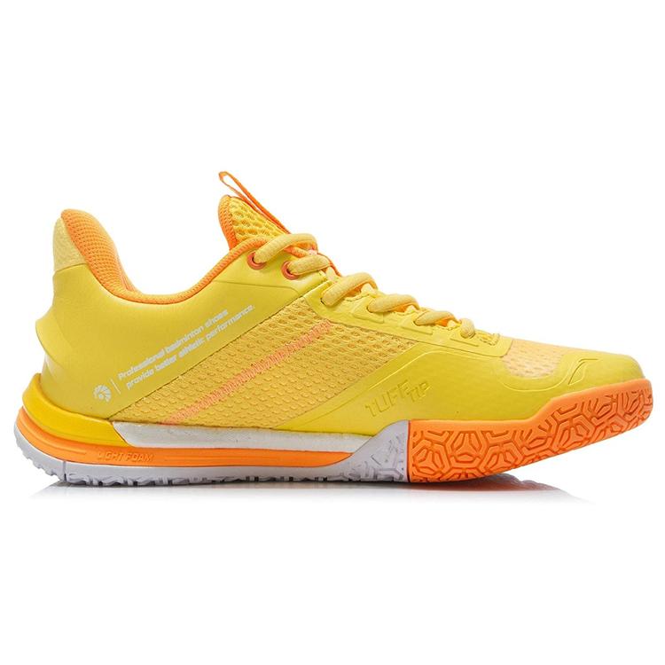 New LiNing Stick to the Ground Flight SE Cushioned Slip Resistant Abrasion Resistant Low Top Badminton Shoes Women's Yellow AYZR008-2