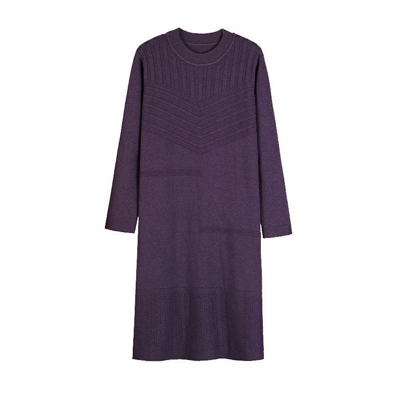 Spring and Autumn New Women's Clothing Chinese Long Loose Knitted Bottom Dress Large Size Sweater Skirt Trend
