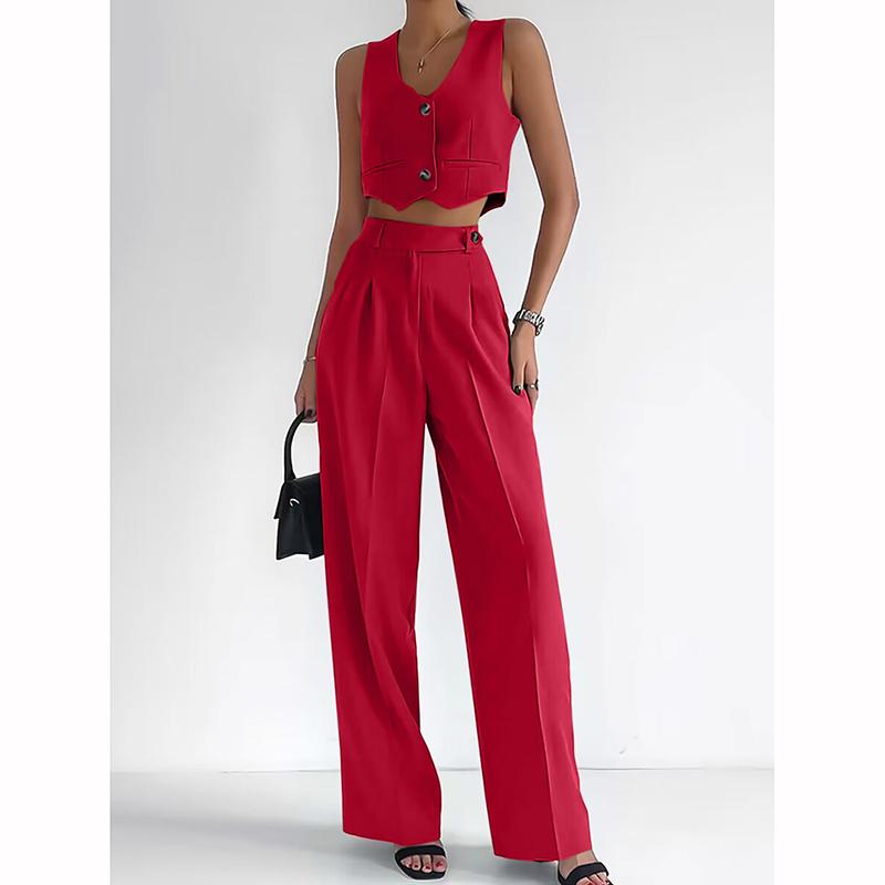 Fashion Casual Vest Suit Women's Blazer Sets