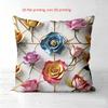 1 Pieces Colorful Roses 2D Printed Cushion Pillow Home Decor Polyester pillowcase, sofa decorative cushion cov Headboard Pillow