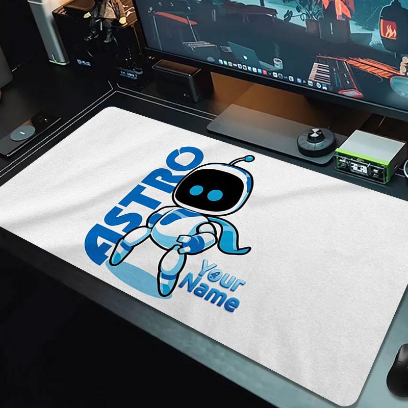ASTRO BOT Custom Name Large Size Mouse Pad Large Gaming Table Cushion Non-slip Laptop Tablet Big Mousepad XXL Mat Mini PC Playmat With Lock Edge