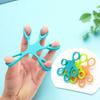 2Pcs Finger Grip Silicone Ring Five Finger Tensioner Finger Fitness Stretcher Finger Feeling Toy Suitable for Autism ADHD