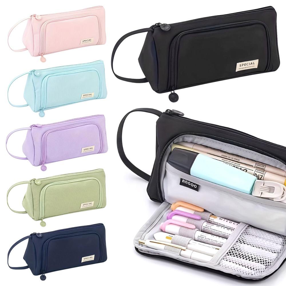 Large Capacity Pencil Storage Bag Portable Pen Box Stationery Pouch  School Office Supplies