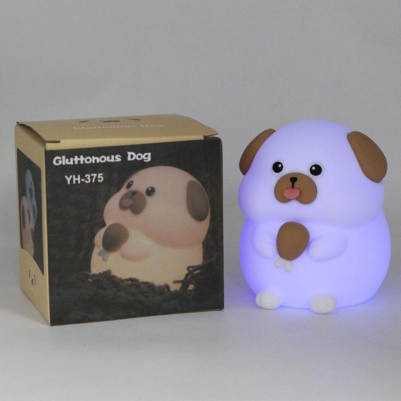 Gluttonous Pig Baby Night Light - Silicone Tap Lamp for Bedside Feeding and Sleep
