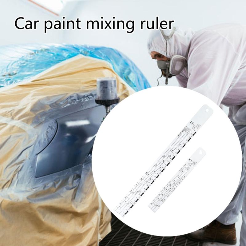 Auto Paint Mixing Gauge Measuring Tool Stainless Steel Car Paint Mixing Ruler Car Paint Ruler Paint Measuring Tool