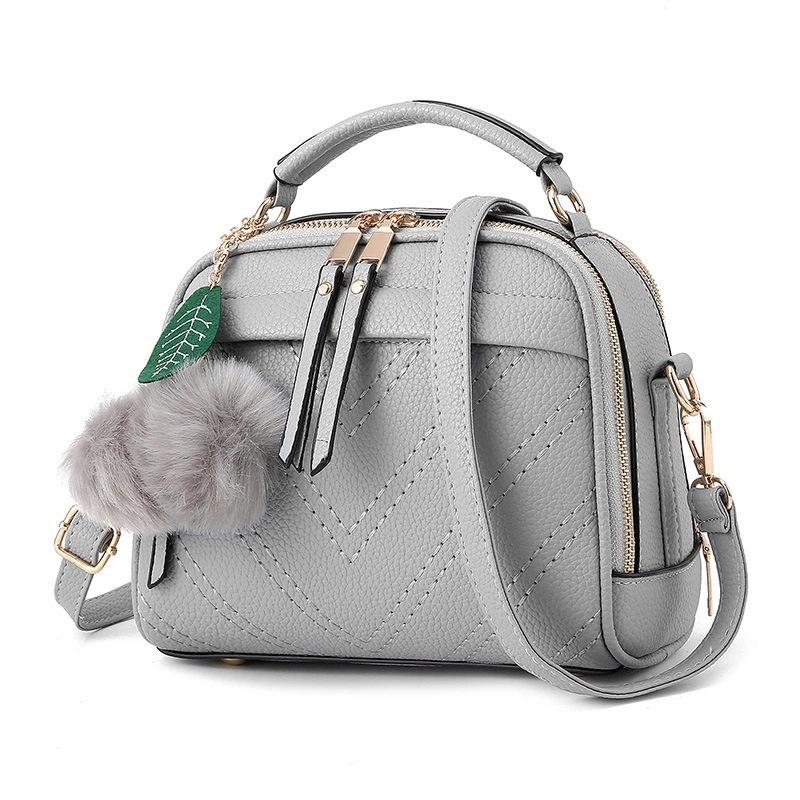 Female Shoulder Bags Ladies Party Crossby Bag Fashi Tassel Messenger Bags With Ball PU Leather Small Handbag For Women Girl