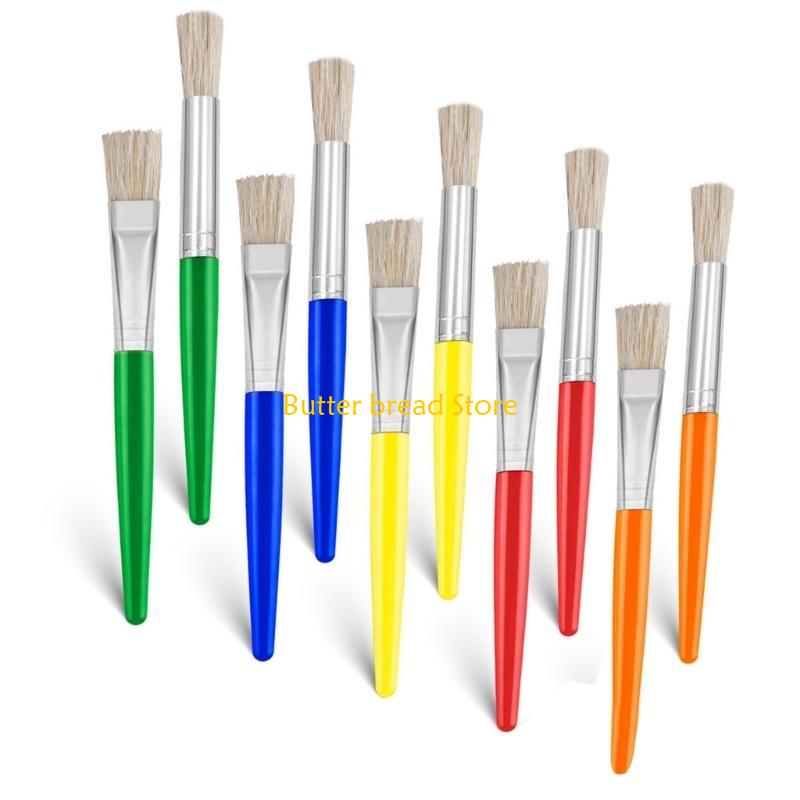 W89C Colorful Paint Brush for Student Acrylics Oil Gouache Watercolor Painting