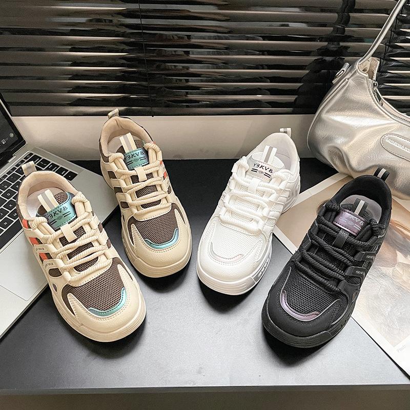 High-value dad shoes women's new autumn feet, small thick soles to increase height women's shoes, versatile casual sports shoes