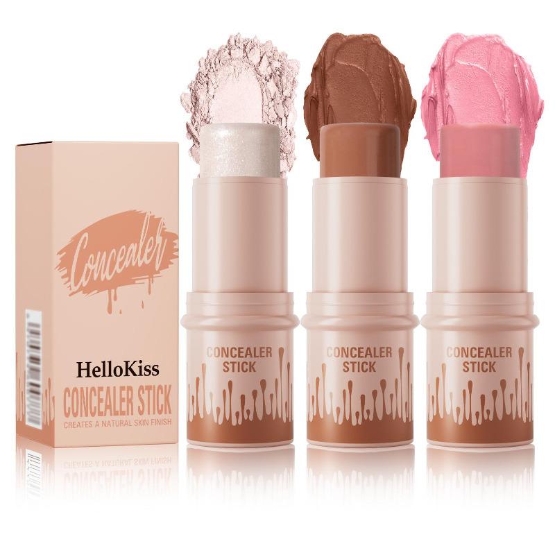 Silhouette Brightening Face Highlight Dreidimensionaler Contouring Concealer Mehrfarbiger Contouring Stick