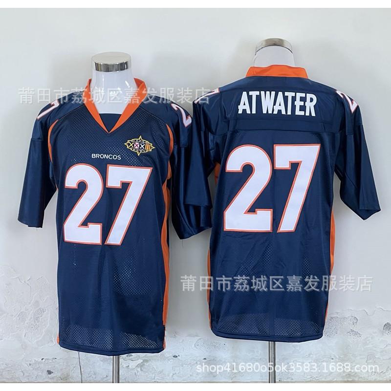 Camiseta de Manga Corta de Algodón para Hombre Estilo Vintage de Fútbol Americano Retro Denver Broncos 7 84 27 77 49