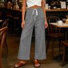 Women's Color Casual Drawstring Pants with Pockets