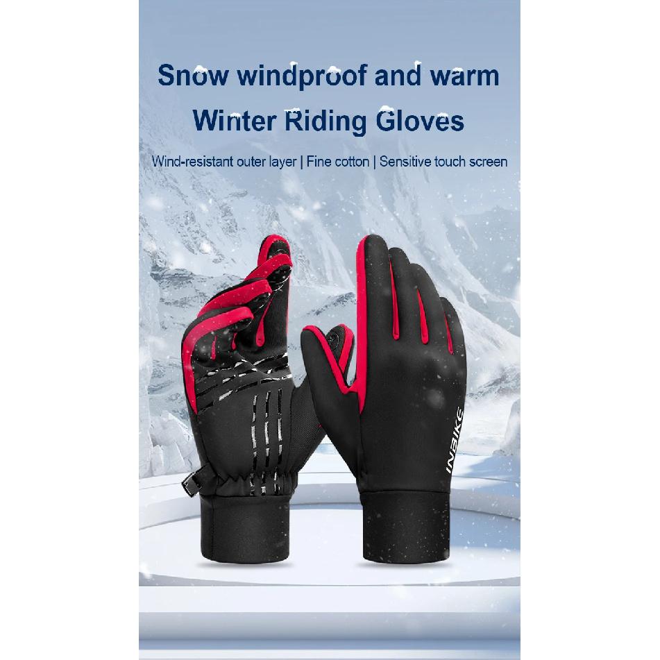 INBIKE Cycling Gloves for Men Women Warm Fleece Winter Biking Glove for Riding Bicycle Gloves Waterproof Touchscreen Accessories