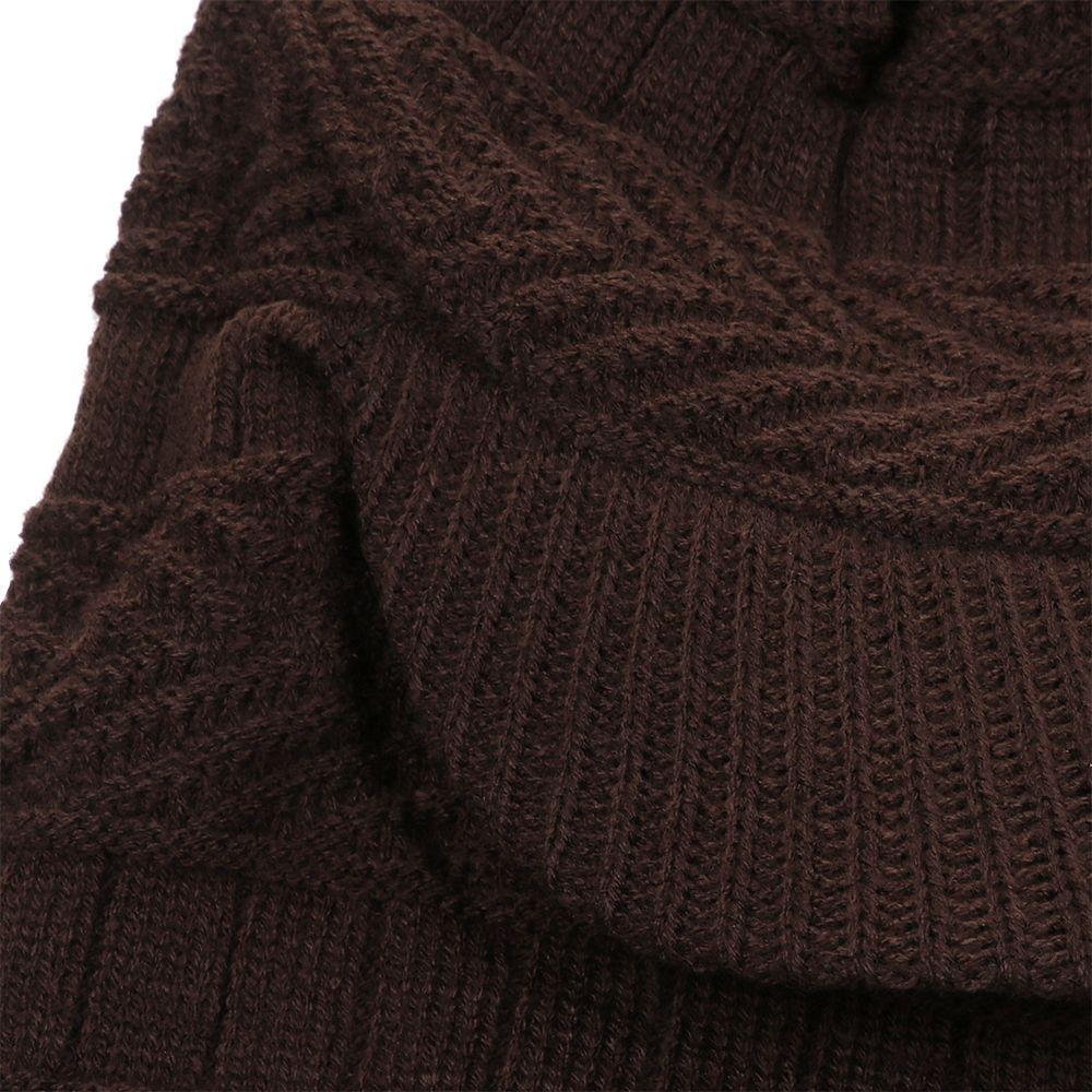 Women Men Warm Lined Full Face Hat Winter Knit Hat Balaclava Hood Cold Protection Cap