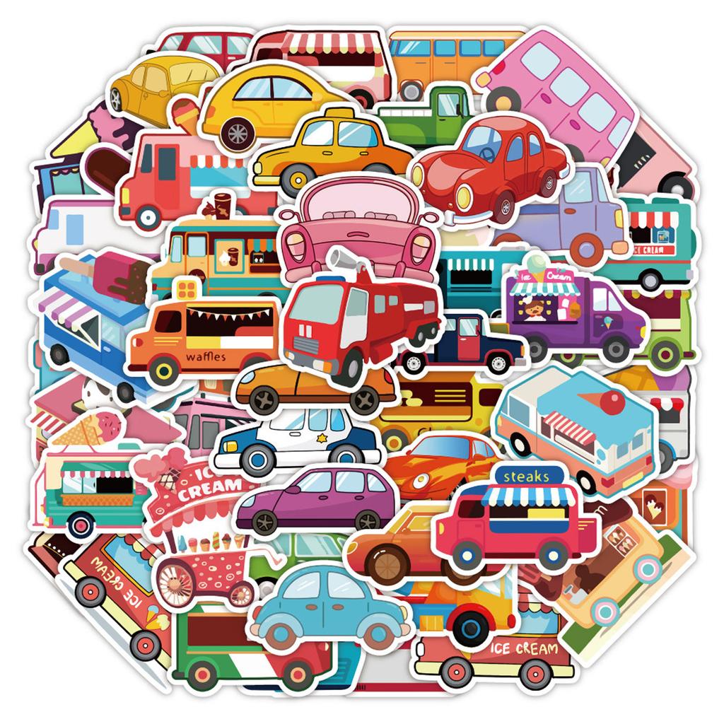 Pegatinas de Coche de Juguete de Dibujos Animados, Pegatinas para Coche de Regalo