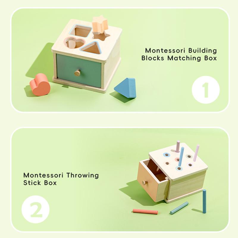 Wooden Color Shape Sorting Toys Drawer Box Busy Board Matching Game Fine Motor Sensory Toys Montessori Learning For Baby Gifts