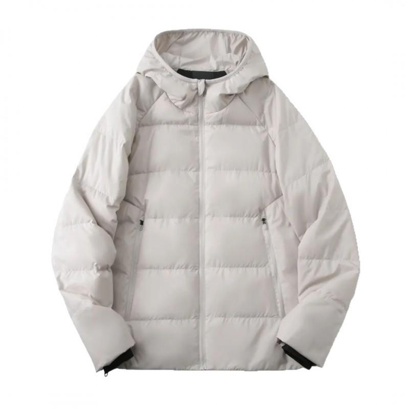 Mens Lightweight Down Jacket 90% White Duck Graphene Heating Windproof Winter Hooded Coat Outdoor Skiing