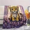 1Pc Cartoon Print Flannel Blanket, High Quality Comfortable for All Seasons, Home Decor, Warmth and Comfort, Perfect for Christmas Birthday Gift