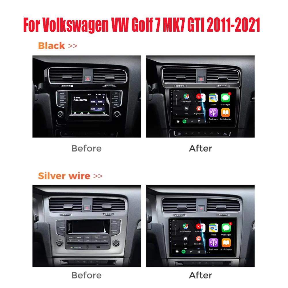 For Volkswagen VW Golf 7 MK7 GTI 2011 - 2021 Car Radio carplay screen HD Multimedia Android 14 GPS Stereo New Video Player