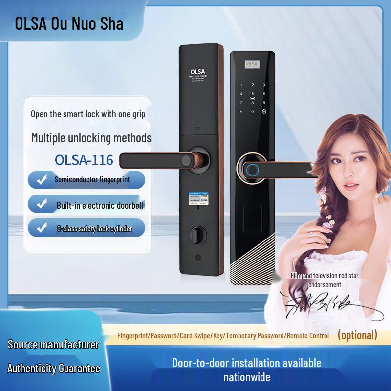 Olsa 116 Smart Biometric Anti-Theft Door Lock