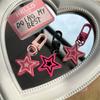 Cool Sweet Y2k Star Key Chains Rose Red Pink Star Keyring Five-Pointed Star Pendant  Car Ornaments