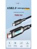 USB2 Digital Display 240W Fast Charge Dual Type-C Cable with Current Voltage Power Monitor