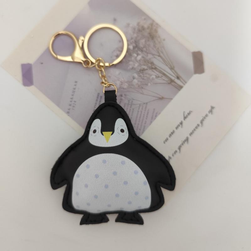 Креативный брелок-пингвин из ПУ-кожи, пересекающий границы - Высокоценное украшение и подарок, наполненное хлопком