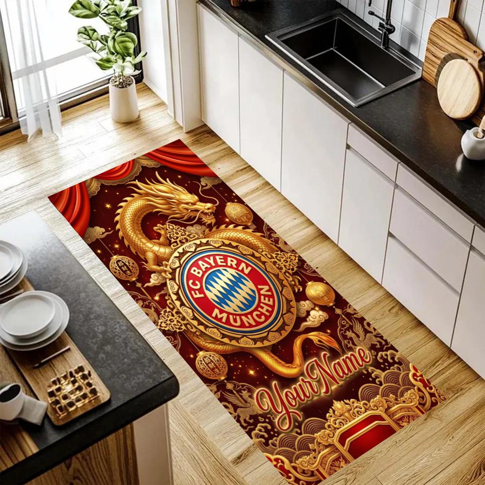 Fc Bayern Mnchen Customize Your Name Kitchen Rug Runner Rug Laundry Mat Hallway Entryway The Best Gift Choice