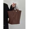 Lila Eimer Tasche Tasche Damen Textur Große Kapazität Fauler Stil Pendler Gemüsekorb Schultertasche Henkeltasche