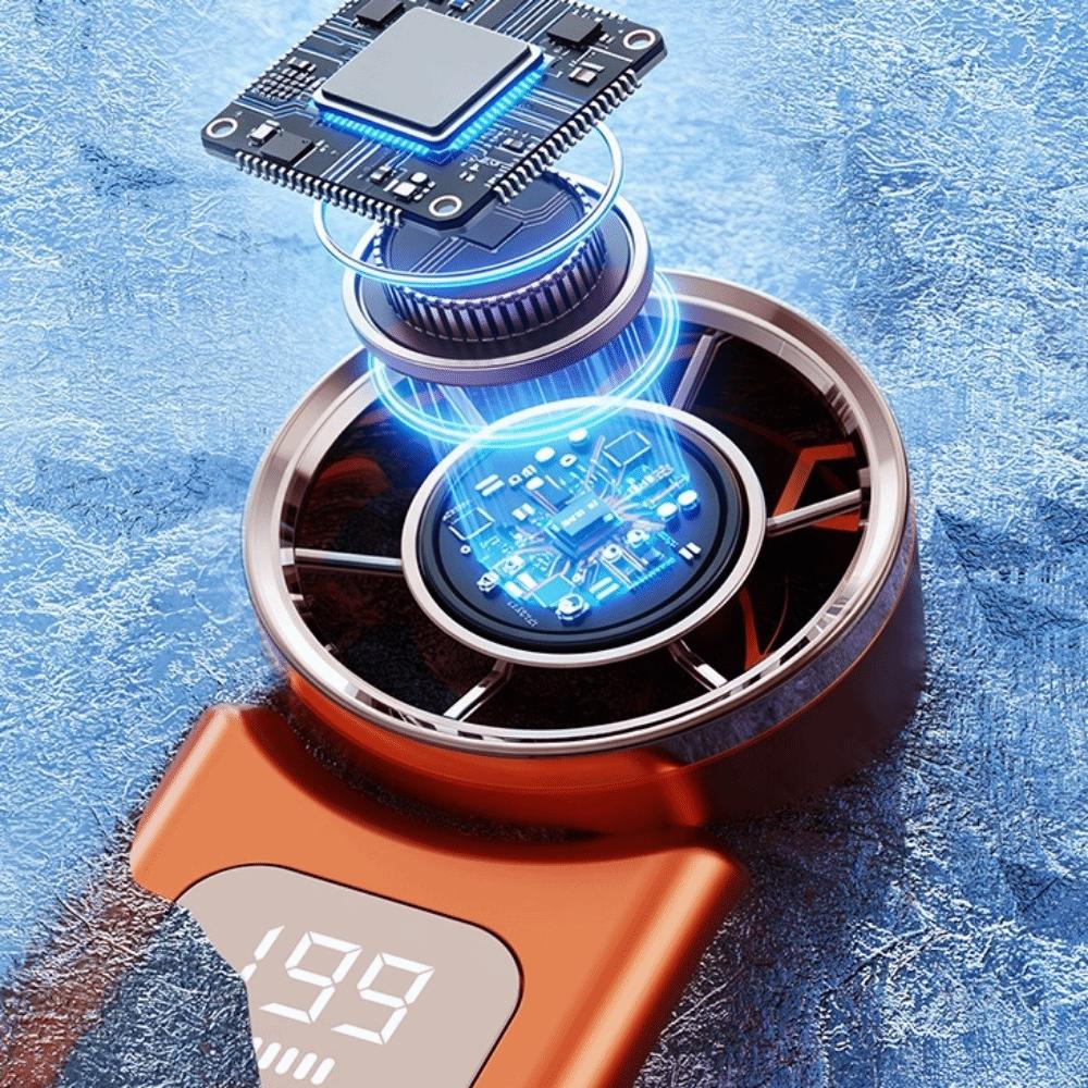LED Display Mini Fan High Speed Small Electric Fan Multi-functional Handheld Turbo Fan  Travel