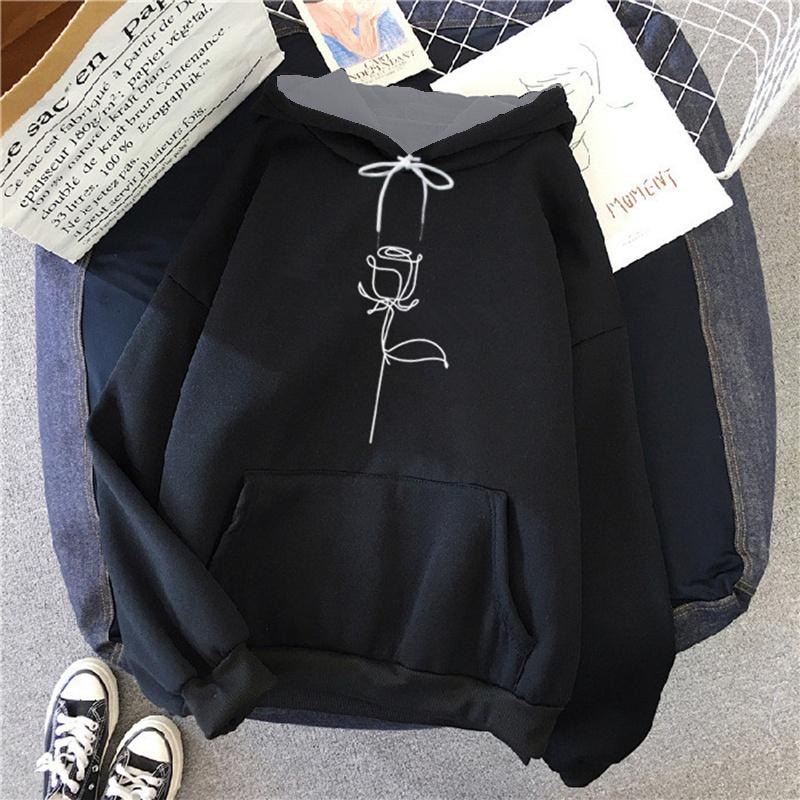 2025 Autumn/Winter Fashionable Flower 3D Printed Women's Hoodie Sports Harajuku Casual Loose Comfortable Daily Long Sleeve Top