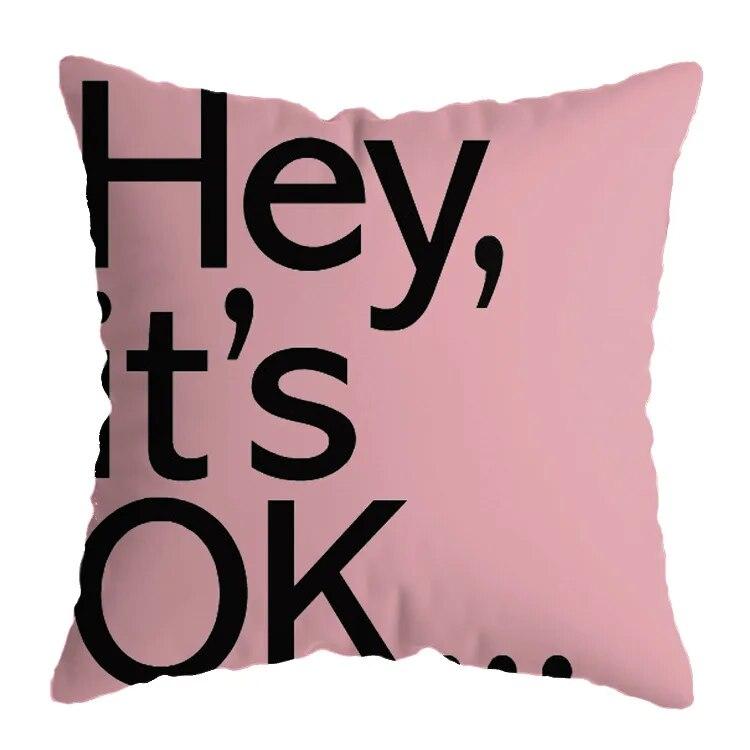 

Наволочка Kawaii Cat для дома, розовая, белая, квадратная, декоративная подушка, эстетика комнаты, диван-кровать, кресло 40x40cm