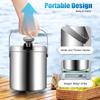 1.3L Ice Bucket Kit 304 Stainless Steel Insulated Beer Drink Keg Double-layer Beer Champagne Cooler KTV Barware Filter Clip