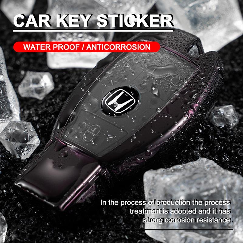 2/5/10Pcs 14mm Car Remote Key Fob Emblem Badge Radio Button Sticker For Honda Fit Mugen Insight Type S R VTEC DOHC Modulo Vezel Legend RR Si