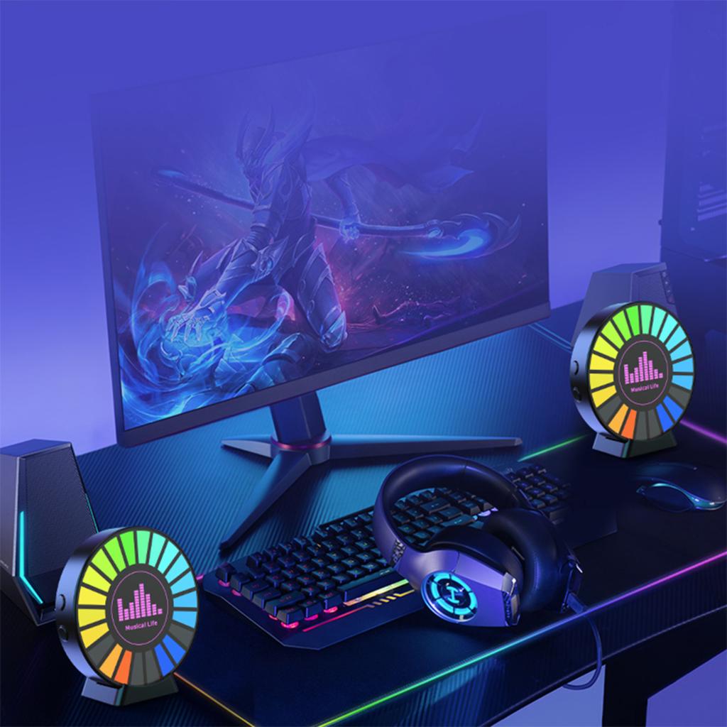 New Desktop  RGB Pickup Ambience Light Hot Led Magic Color E-Sports Creative Voice Control Music Rhythm Lamp