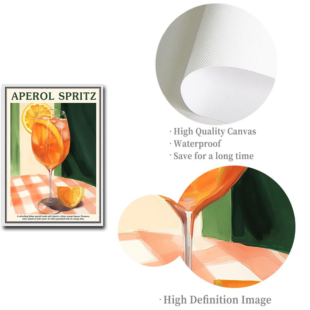 Fruit Juice Picante Aperol Spritz Cocktail Posters Wall Art Print Sangria Drink Negroni Canvas Painting Club Bar Home Decoration