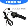 Lithium Powered Bike Throttle With Curved Speedometer Screen & Security Lock Mechanism Rubber Throttle Handle for Ride