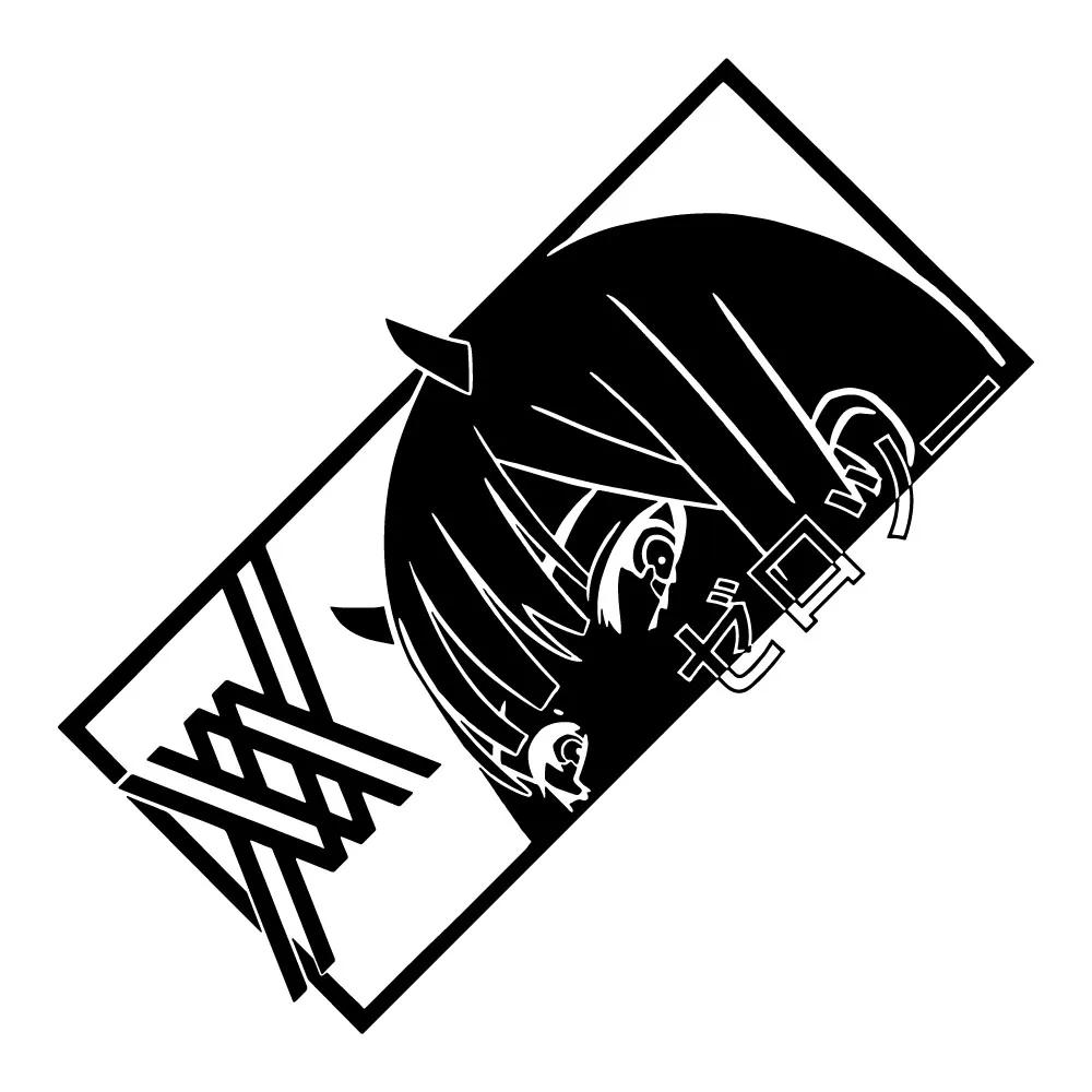 Adesivi in Vinile per Auto Impermeabili Design Anime per Paraurti Finestrino Posteriore Parabrezza Portiera Decorazione Auto
