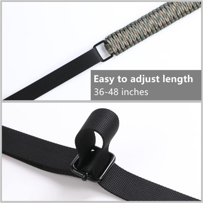 Two-Point Paracord Sling with Swivels Adjustable Nylon Tactically Rifles Strap