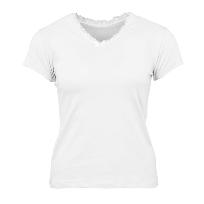 Tee shirt col v venezia avec dentelle Femme CHANTAL THOMASS