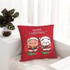 Bubu Dudu Xmas Holiday Square Pillow Covers Home Adorable Christmas Cushion Cover Funny Decor Pillow Cover 45*45