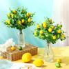1/3Pcs Lemon Branches with Fruit Artificial Green Plants Fresh Home Decoration Photo Props Plastic Fruit Flower Arrangement
