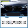 High Quality Car Front Bumper Kidney Grille For BMW 1 Series F20 F21 2011 2012 2013 2014 Replacement Double Slat Black Grilles