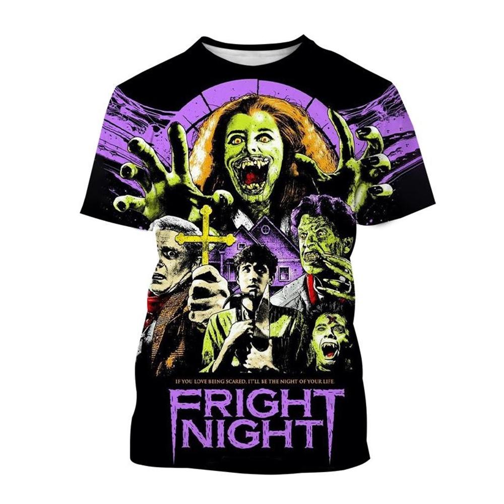 3D Printed T-Shirts for Men and Women, New Horror Movies, Vampires, Zombies, Ghosts, Halloween Fashion